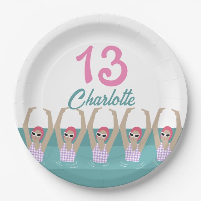 Prato De Papel 13 de Nadadores Artísticos Modernos (Frente)