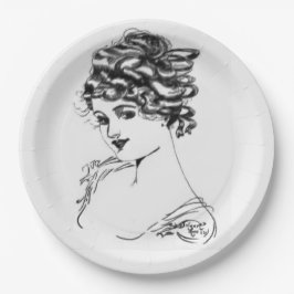 Prato De Papel 1917 Art Nouveau Tinta Desenhada Pelo Meu Livro Do