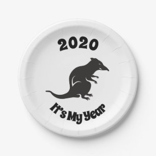 Prato De Papel 2020 Meu Ano Rato