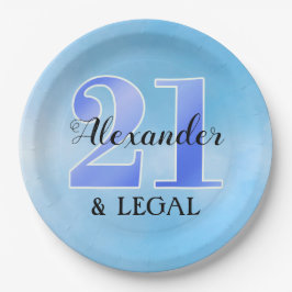 Prato De Papel 21 e chapa de papel azul legal