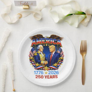 Prato De Papel 250 Anos da América Aniversário 250º