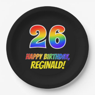 Prato De Papel 26.o aniversário: Negrito, Divertido, Simples, Ar