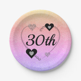 Prato De Papel 30 de placas especiais bonito