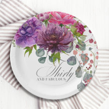 30 e Fabuloso aniversário de 30 anos Floral Elegan