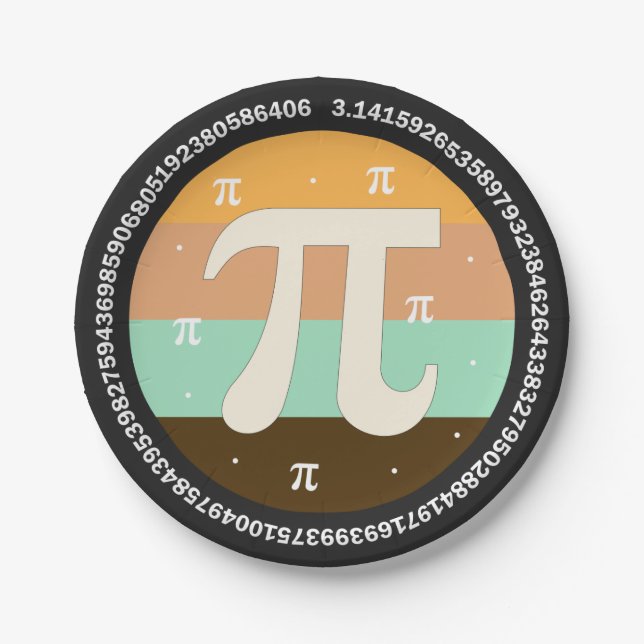 Prato De Papel 3.14 National Pi Day Design  - Pi Day Gift Idea (Frente)