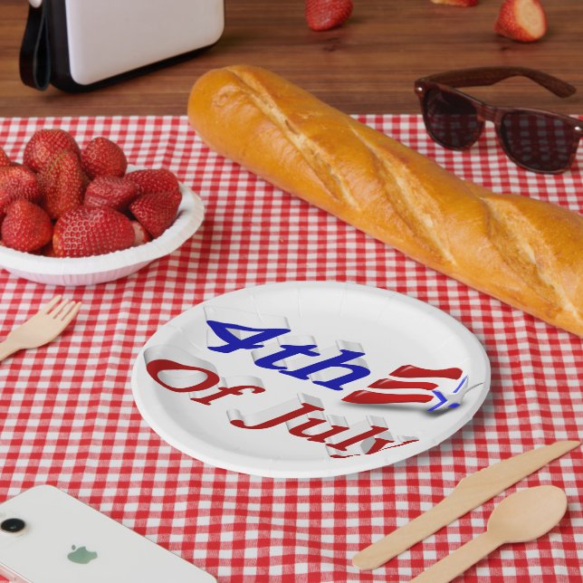 Prato De Papel 4 de julho Estrelas (Piquenique)