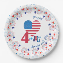 4 de julho Patriótico do Coração do Bandeira Ameri