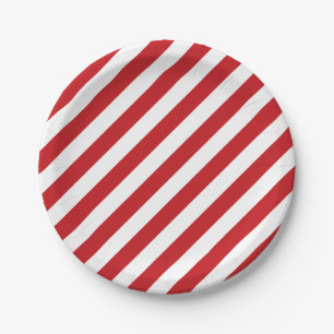 Prato De Papel 4o Do partido branco vermelho das listras de julho