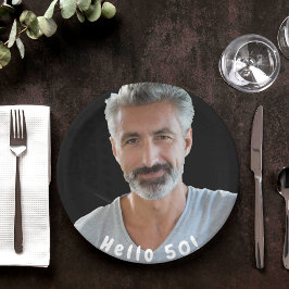 Prato De Papel 50ª foto de aniversário alô 50 caras homens
