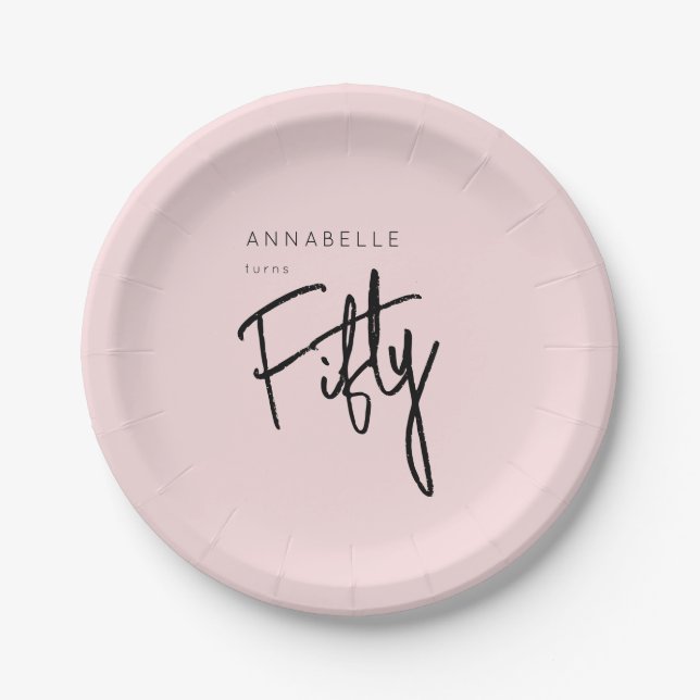 Prato De Papel 50.º aniversário dos 55.º anos modernos (Frente)