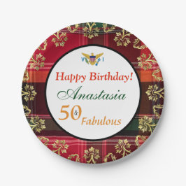 Prato De Papel 50 e Fabulosa Festa de aniversário Madras