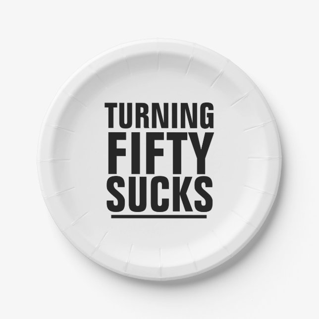 Prato De Papel 50TH As PLACAS DE PAPEL do ANIVERSÁRIO, GIRANDO 50 (Frente)