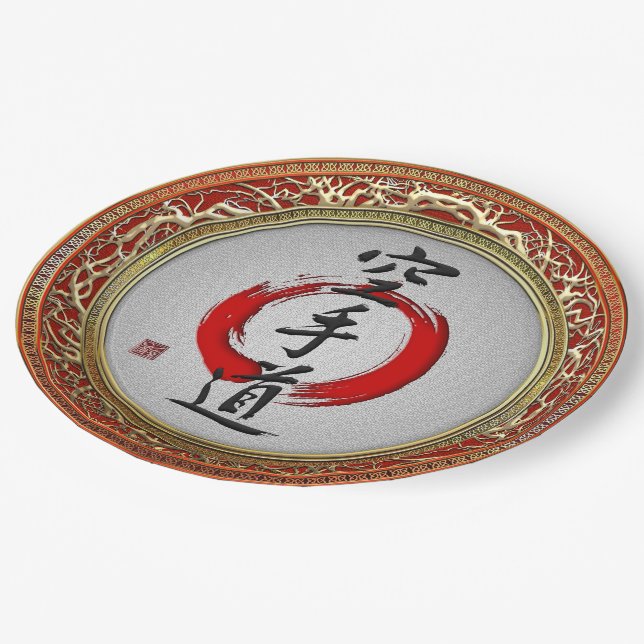 Prato De Papel [510] Caligrafia japonesa - Karaté-faça (Inclinado)