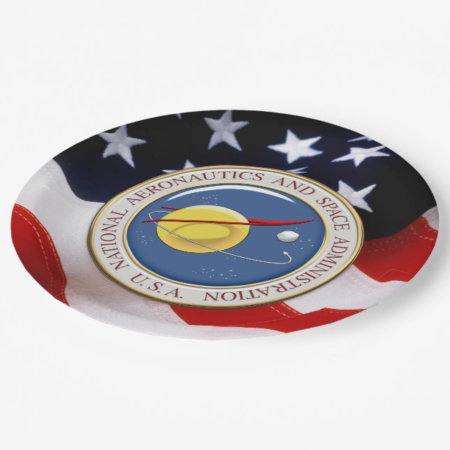 Prato De Papel [510] NASA Emblem [3D] (Inclinado)
