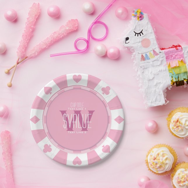Prato De Papel 5 maneiras de personalizar seu chip de pôquer clás (Festa)