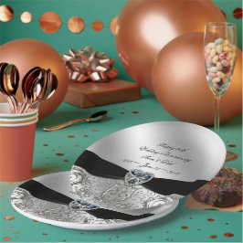 Prato De Papel 60ª Avenida Diamante: Prata de Aniversário