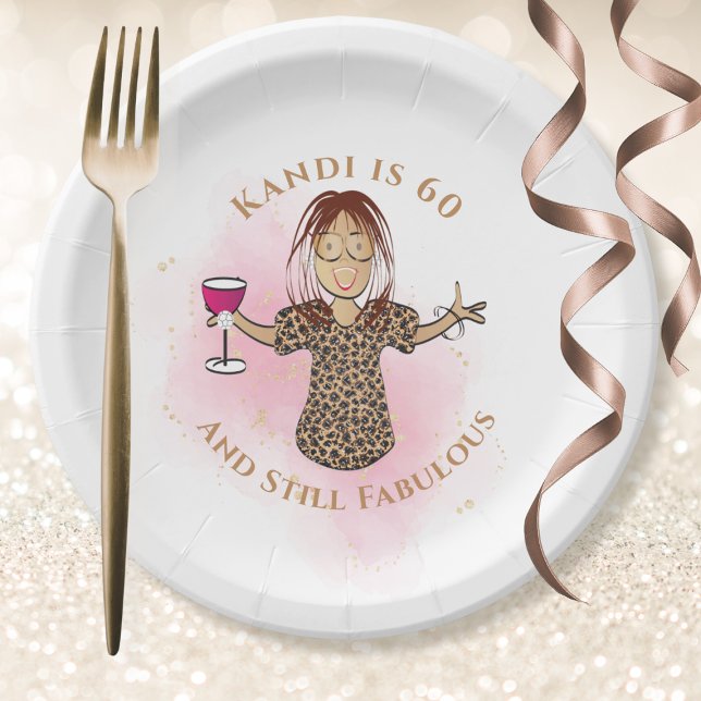 Prato De Papel 60º aniversário, 60º aniversário, 60º Ano, um Étni (Criador carregado)