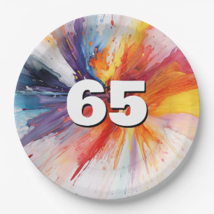 Prato De Papel 65º Aniversário da Escória de Tinta
