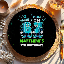 Prato De Papel 6 7 Meme Trend Six Seven Birthday Party