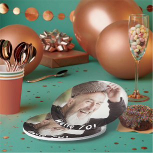 Prato De Papel 70 foto de aniversário saudação 70 homens caras