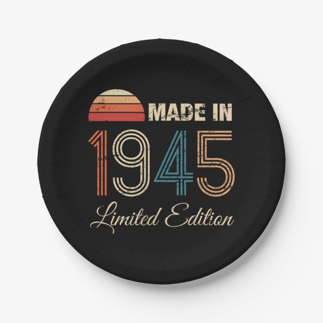 Prato De Papel 80 de 1945 Aniversário (Frente)