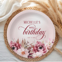 80 Floral cor-de-rosa Elegante