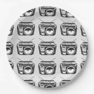 Prato De Papel 80s Boombox