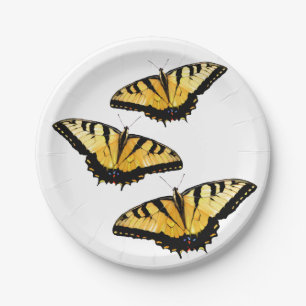 Prato De Papel 8 Placas de papel Borboletas do Swallowtail de Tig