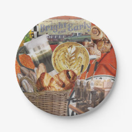 Prato De Papel 8 Placas de papel de tamanho de mesa com tema de c