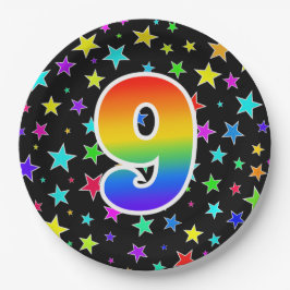 Prato De Papel 9º Evento: Arco-Íris Negrito, Divertido, Colorido