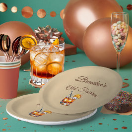 Prato De Papel 90º Coquetel Homem Velho Moda Aniversário