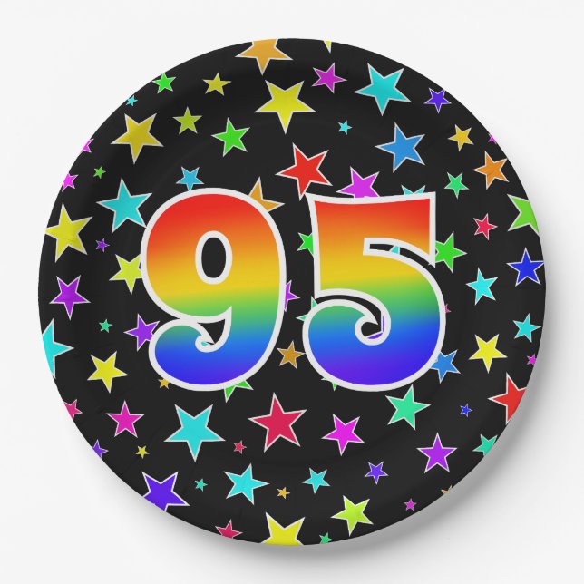 Prato De Papel 95º evento: Negrito, Divertido, Cotovelo Colorido  (Frente)