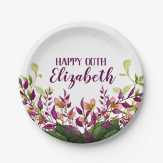 Prato De Papel 99.o do 90 91st florais do 80 das mulheres 92nd