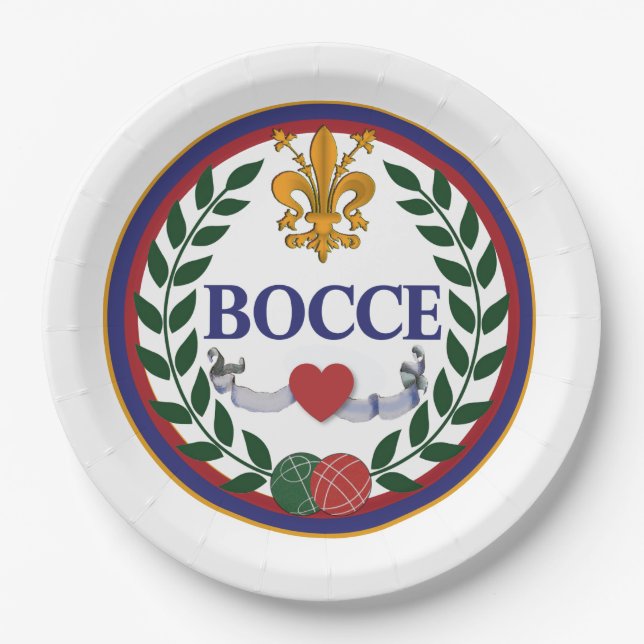 PRATO DE PAPEL 9" PLACA DE PAPEL DE BOCCE (Frente)