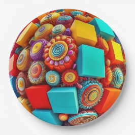 Prato De Papel 9" Round Paper Plate