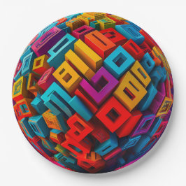 Prato De Papel 9" Round Paper Plate