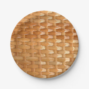 Prato De Papel A aparência da textura de Lacquer Wicker Basketwe