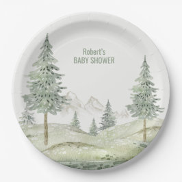 Prato De Papel A aventura da floresta inicia o chá de fraldas