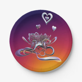 Prato De Papel A Beleza dos Corações