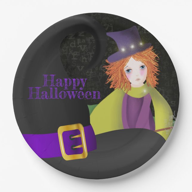 Prato De Papel A Boa Bruxa e seu Chapéu (Frente)