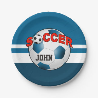 Prato De Papel A bola de futebol de DIY ESCOLHE SUA COR do FUNDO