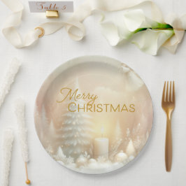 Prato De Papel A Christmas Angel Fantasy Snowy Landscape