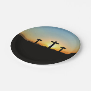 Prato De Papel A Crucificação Atravessa o Sol