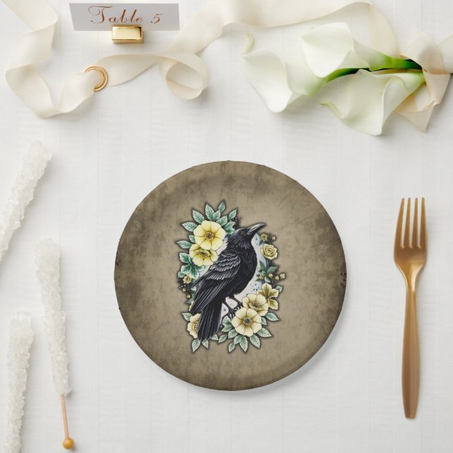 Prato De Papel A graça e a elegância do corvo. (Casamento)