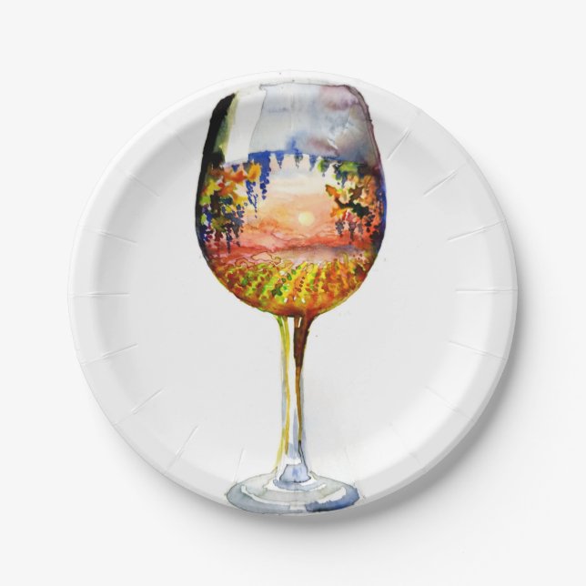 Prato De Papel A história do vinho (Frente)