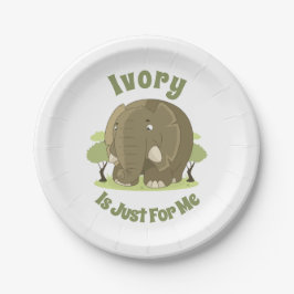 Prato De Papel A Ivory é só para mim uma prata de papel