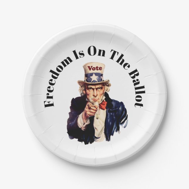 Prato De Papel A Liberdade Está No Balanço De 2026 (Frente)