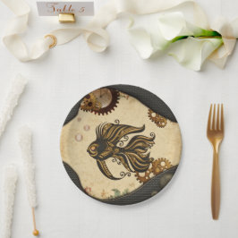 Prato De Papel A maravilha mecânica do peixe-galo-do-oceano.