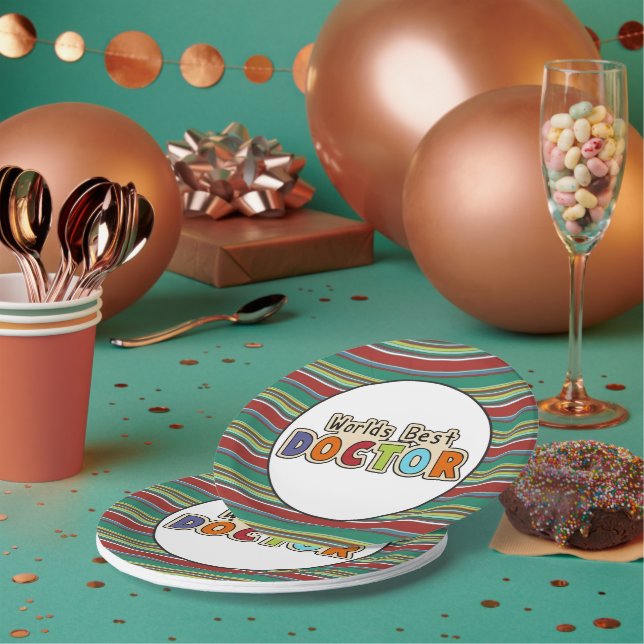 Prato De Papel A melhor placa de papel do Doutor do mundo (Múltiplo)