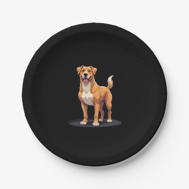 Prato De Papel A melhor vida com a camiseta Dogo Canario Long Sle (Frente)